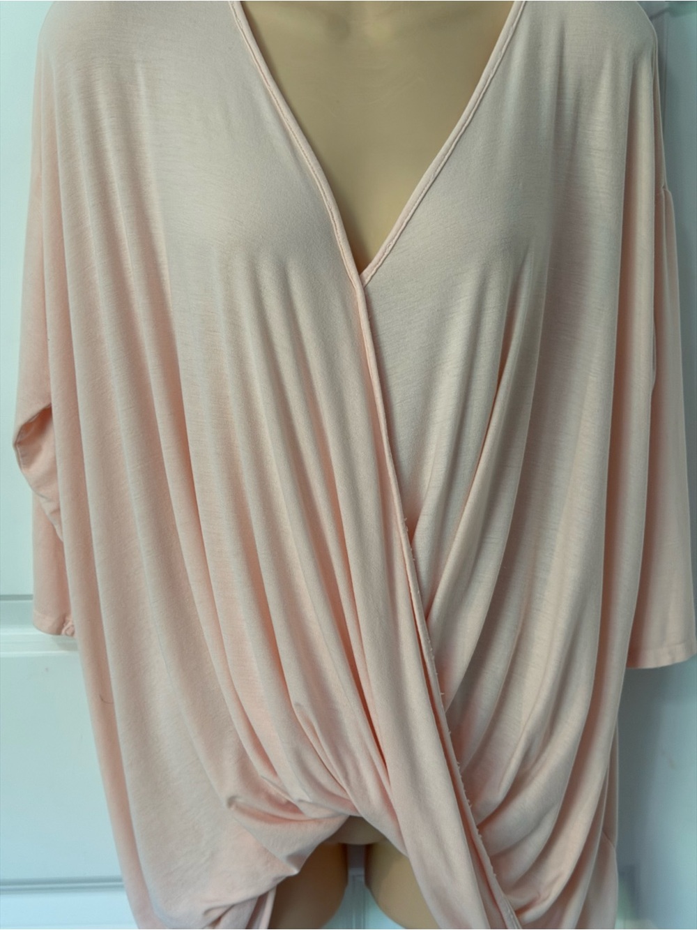 Michael Stars Blush Pink Draped Surplice Tunic